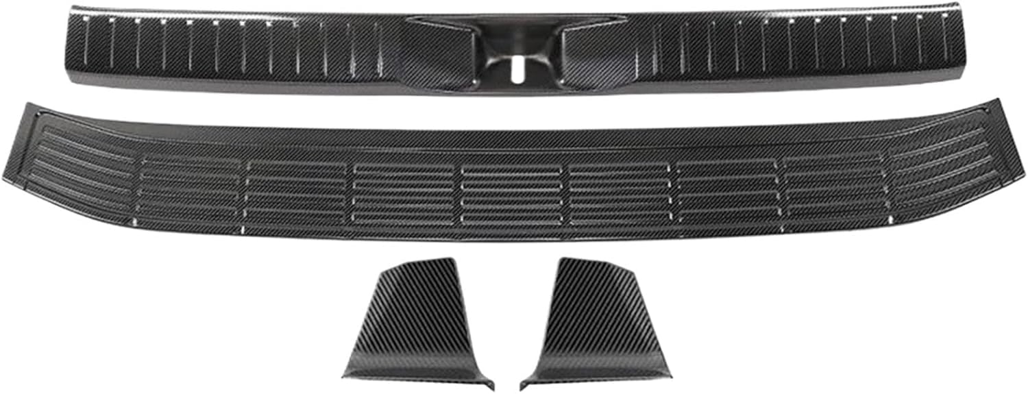 Heckstoßstangenschutz Heckstoßstangenschutz für Toyota für Land für Cruiser LC300 2022 2023 Heckstoßstangenschutz(Carbon Fiber 4pcs) von Generisch