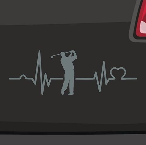 Herzschlag Golfer Aufkleber -6 Größen 21 Farben- Par Grün Caddy Sticker Abschlag von Generisch