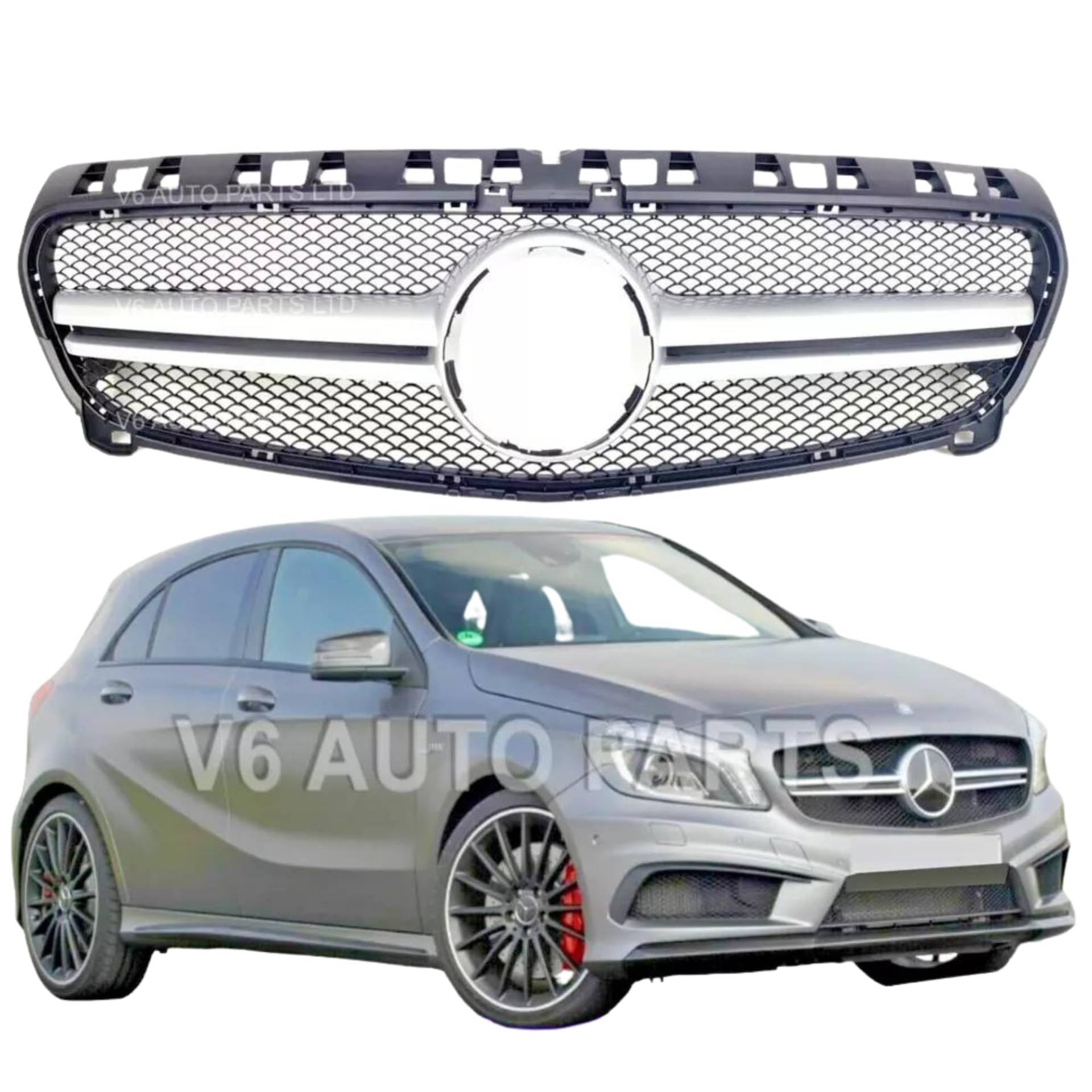 Hochwertiger Kühlergrill vorne für Mercedes A-Klasse W176 A160/A250 (2012-2015) von Generisch