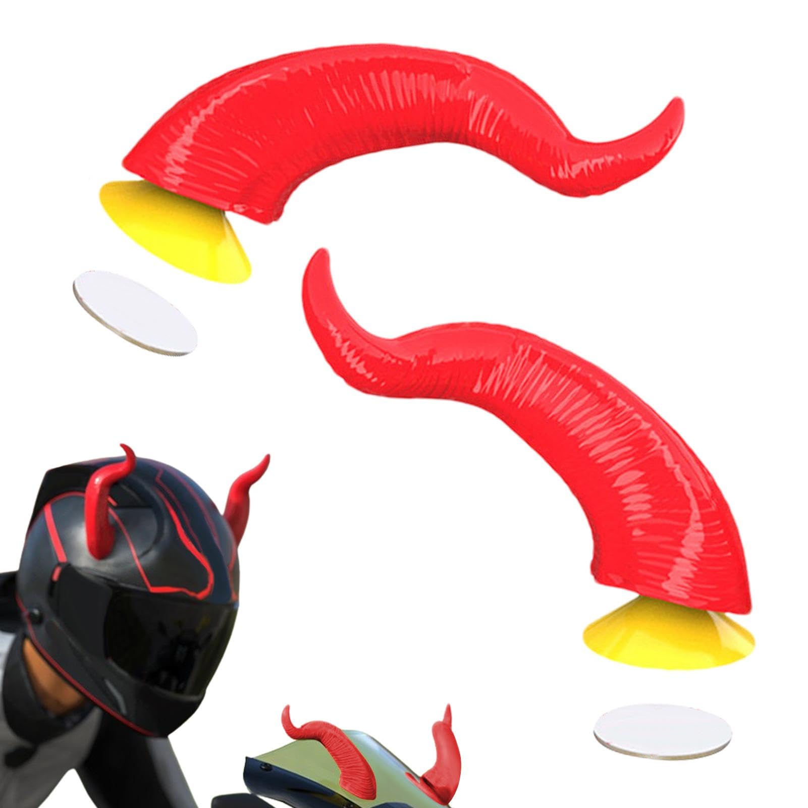 Hörner für Helme, Teufelshörner-Helme-Set,2 Stück Rollerhelme Devil Horn - Teufelshorn zum Aufkleben auf Motorradhelme, niedliche kleine Teufelshörner zur Dekoration von Generisch