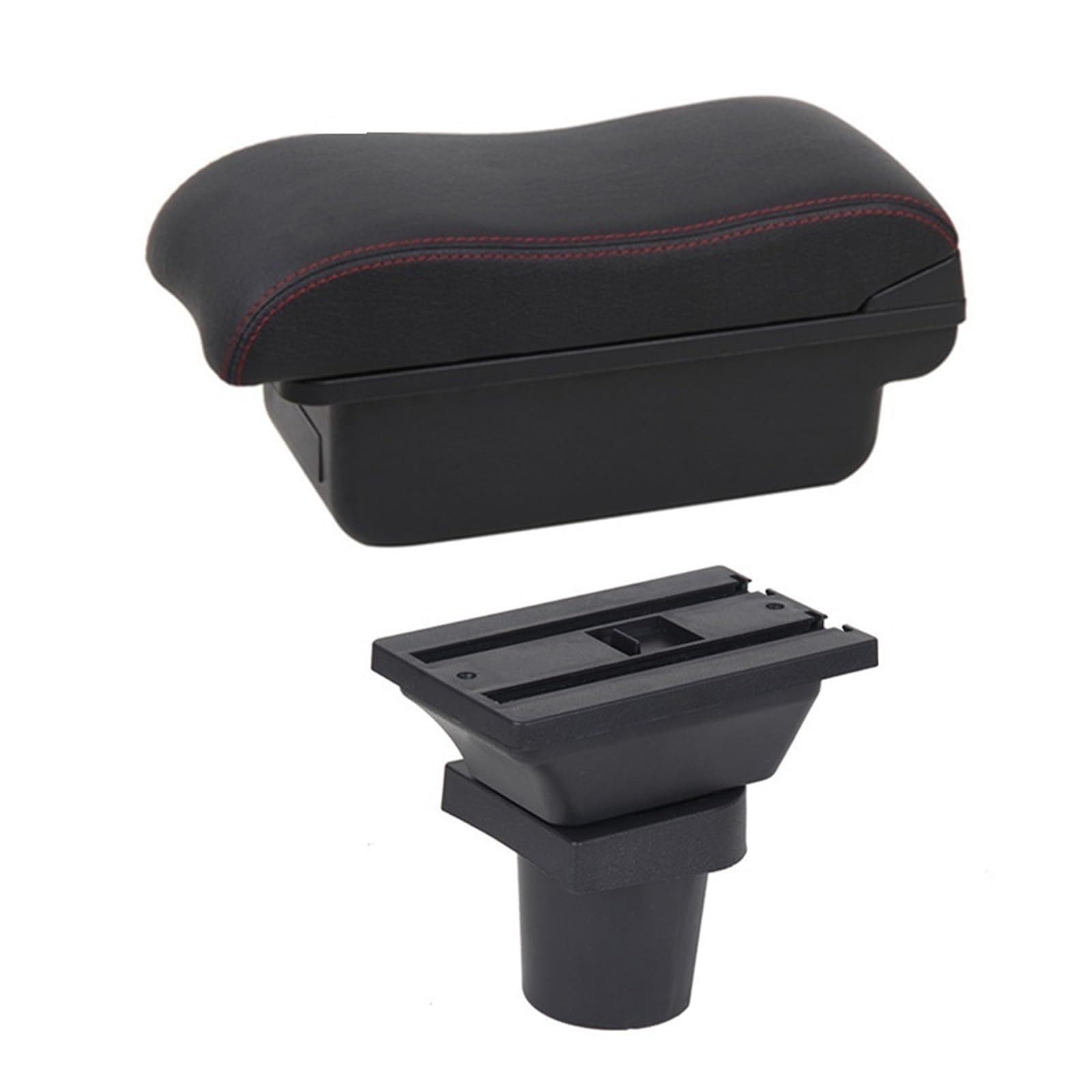 Interieur-Zubehör Armlehnenbox für Toyota für Yaris Vitz 5dr für Fließheck 2005-2011 Auto Zentrale Lagerung USB Armlehne Zubehör(B2 Red Line) von Generisch