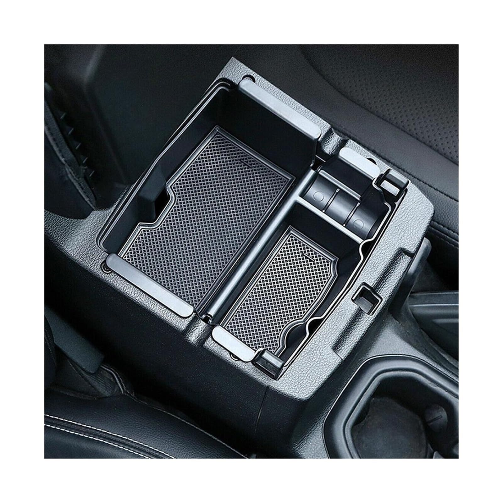 Interieur-Zubehör Auto Center Console Organizer Armlehne Storage Box Palette Container Halter Tablett für Jeep für Wrangler JL JT 2018-2020 von Generisch