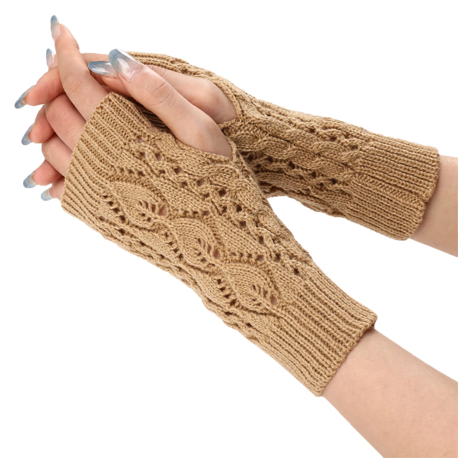 Kamelleder Handschuhe Winterhandschuhe für Damen, warmer Handschuh, winddicht, elastisch, SMS, schwarze Handschuhe, Damen, warm gefütterte Handschuhe Gefütterte Damen Handschuhe (Yellow, One Size) von Generisch