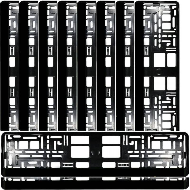Kennzeichenhalter SCHWARZ Kfz Kennzeichenhalterung für PKW LKW (2) von Generisch