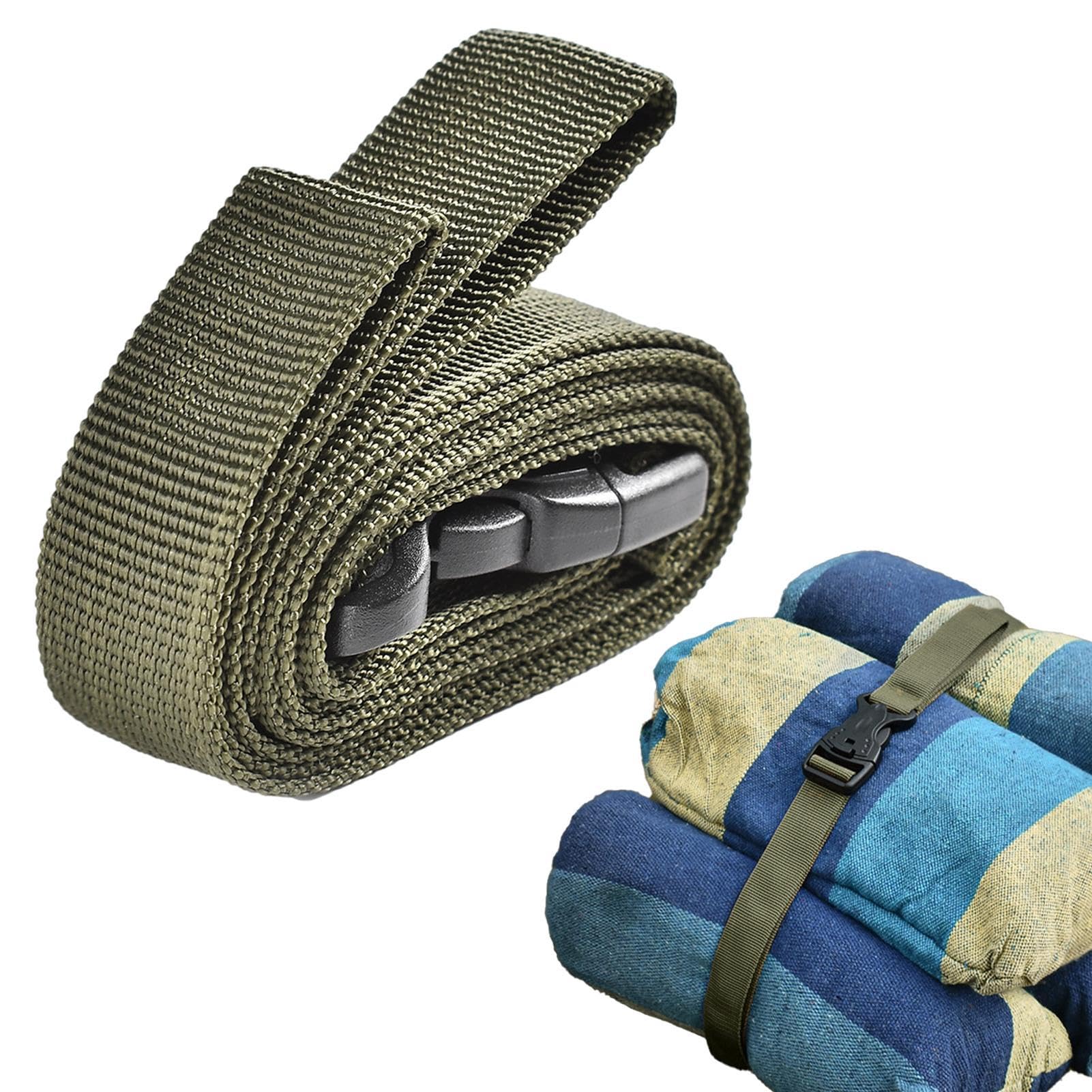 Koffergurt - Spanngurt - Utility Strap mit Schnalle, Camping Gear Strap Spanngurt Zurrgurt Verstellbar für Schlafsack, Picknickmatte von Generisch