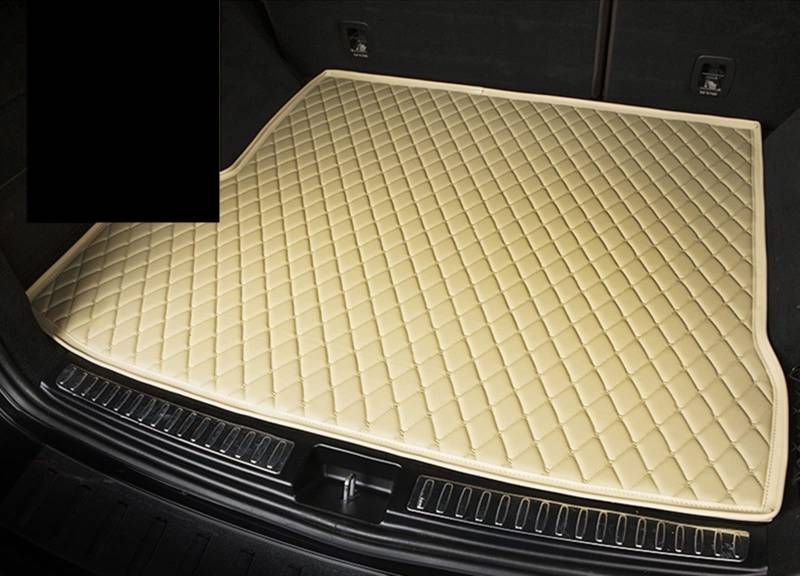 Kofferraummatte Aus PU-Leder Für Benz C-Klasse W203 Innendetails Autozubehör Langlebiges Kofferraum(Beige) von Generisch