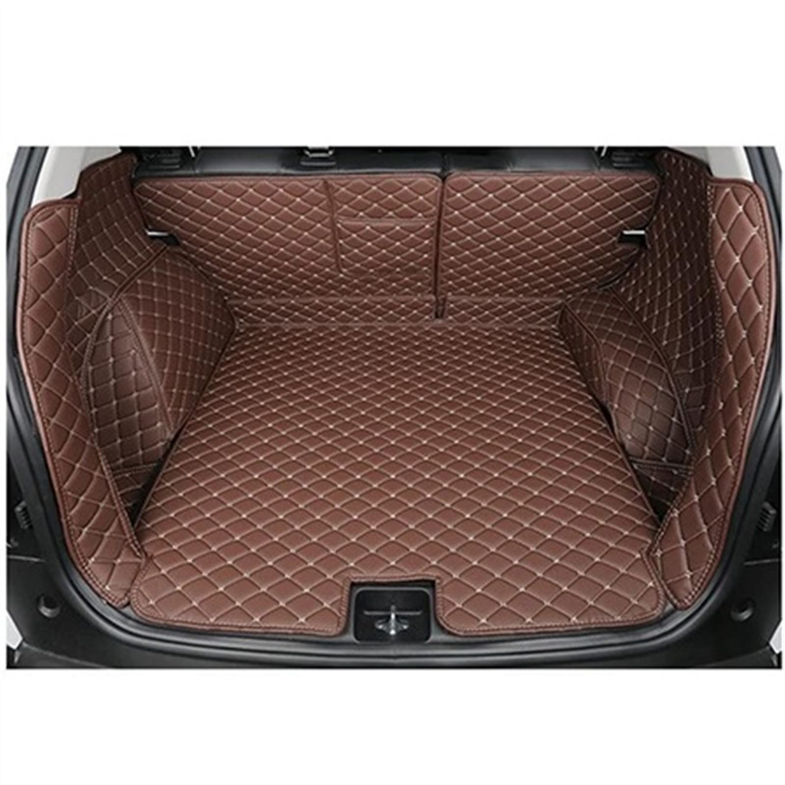 Kofferraummatten Für Nissan Für Qashqai J11 2016-2021 Full Encirclement Car Cargo Rear Boot Liner Trunk Mats Carpets Langlebiges Kofferraum(Kaffee) von Generisch