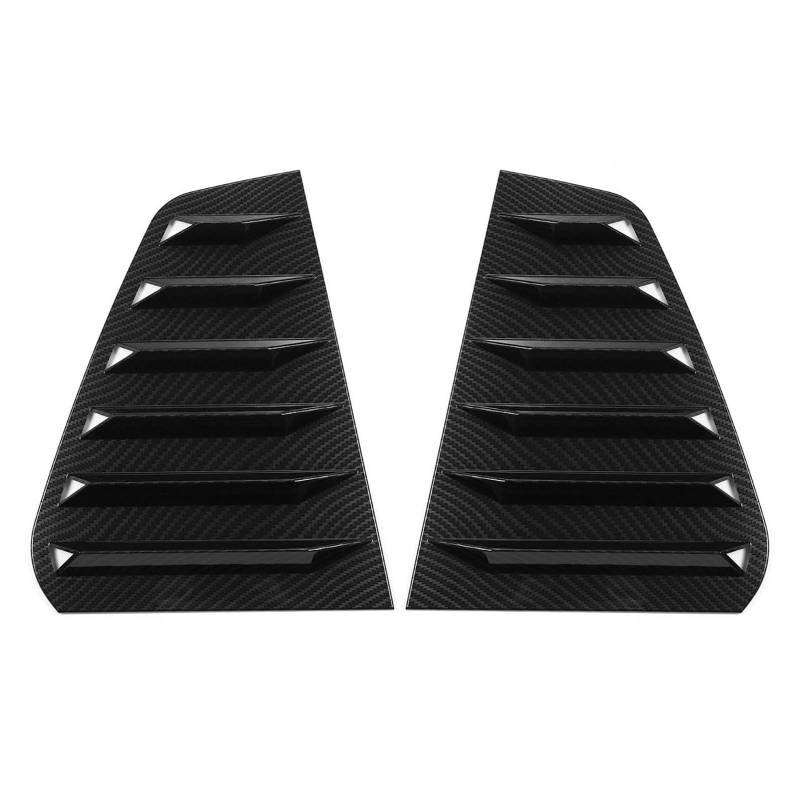 Kofferraumspoiler 2x Auto Heckscheibe Lamellenverschluss Seite für Entlüftungsabdeckung Zierleiste für VW für GOLF MK7 MK7.5 GTI/GTD/R 2014-2019(Carbon texture) von Generisch