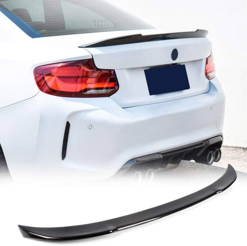 Kohlefaser F87 Heckspoiler passend für BMW 2er F22 Coupe und F87 M2 2014–2020 220i 228i 230i M235i M240i Heckklappe Dachspoiler Flügellippe von Generisch