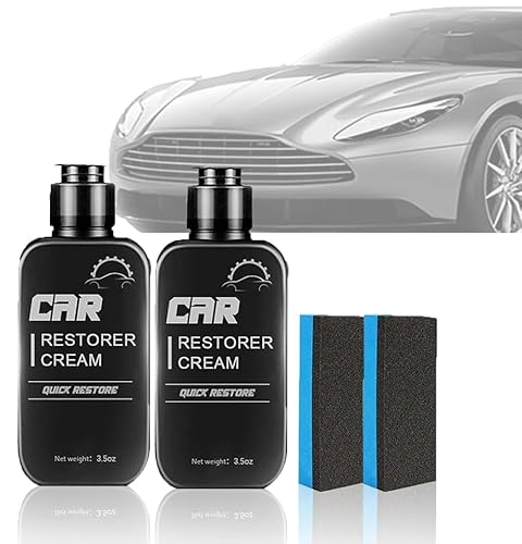 Kunststoffpflege Auto Reparaturmittel, Reparaturmittel für Autokunststof, Auto Kunststoff Auffrischer, Car Restorer Cream Kunststoffsanierung für Autos, Kunstoffpflegemittel Auto (2P) von Generisch