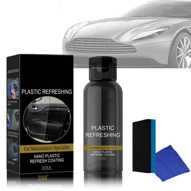 Kunststoffpflege Auto Reparaturmittel 30ml, Auto Kunststoff Auffrischer, Reparaturmittel für Autokunststof, Reparaturmittel für Autokunststoffe, Car Restorer Cream, Auto-Kunststoffreiniger (1P) von Generisch