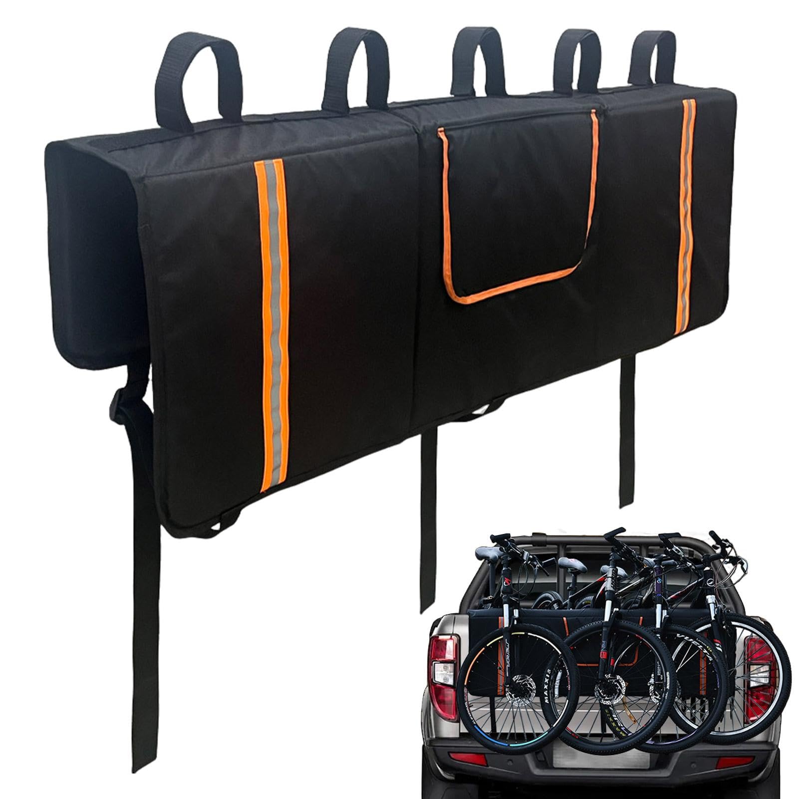 LKW Heckklappe Fahrräder Pad Schützende Auto Rack Zubehör Reflektierende Streifen LKW Heckklappe Pad Mountainbikes Transport Pad BMX Bikes Heckklappenschutz Stabiles Rack Zubehör von Generisch