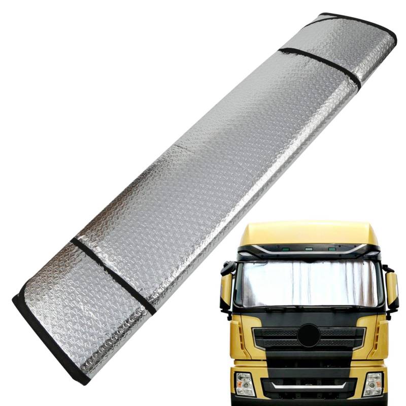 LKW Windschutzscheiben Sonnenschutz | 220x80cm Auto Windschutzscheiben Sonnenschutz | Windschutzscheiben Sonnenschutz | Auto Sonnenschutz | Faltbarer Sonnenschutz Für Die Windschutzscheibe Von LKWs von Generisch