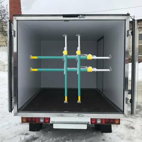 Lastensicherungsgestänge Ladungsstabilisator Green Aluminum Cargo Stabilizer Bar for Vans Cars, Heavy-Duty Truck Cargo Bar with Sprung, Cargo Ratcheting Cargo Bar Adjustable from 89 Inches t von Generisch