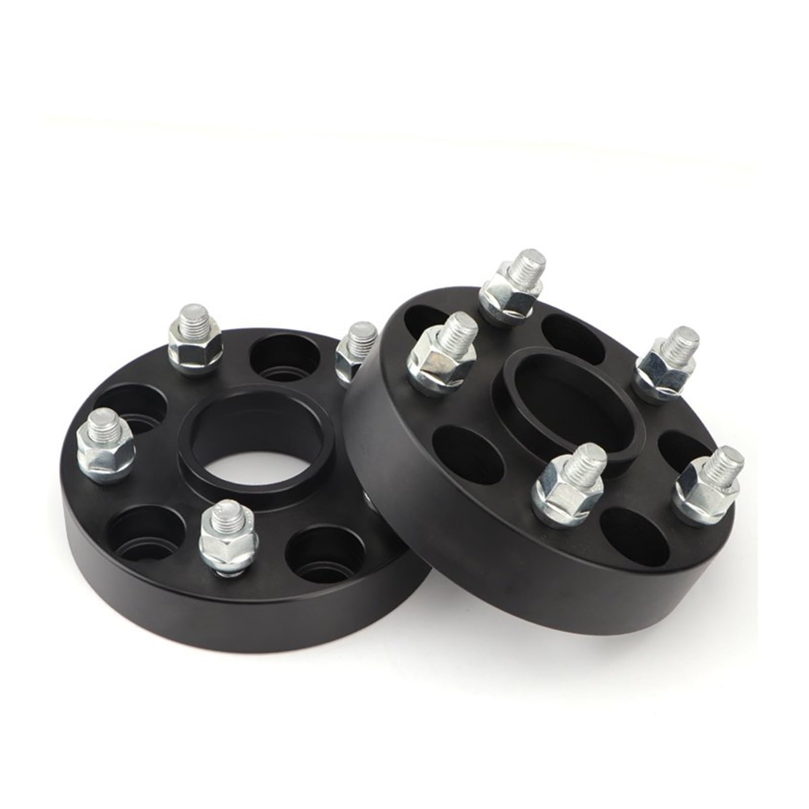 Leichtmetallfelgen-Unterlegscheiben 2 stück 5x 114,3 66,1mm Rad Spacer Adapter für NISSAN 350Z/370Z/ GTR/für Maxima/Altima/Fuga/Blatt/für Maxima/für Bluebird(15mm black) von Generisch