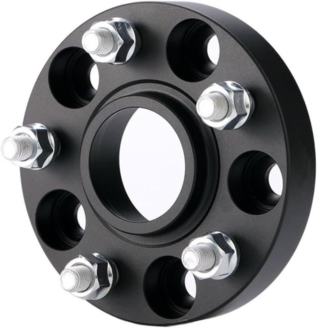 Leichtmetallfelgen-Unterlegscheiben 2 stück Spurverbreiterungen Adapter PCD 5x115 CB 71,6mm Für Chrysler 300 300C 300C SRT8 Spurverbreiterungen(2pc Black Spacers 15mm) von Generisch