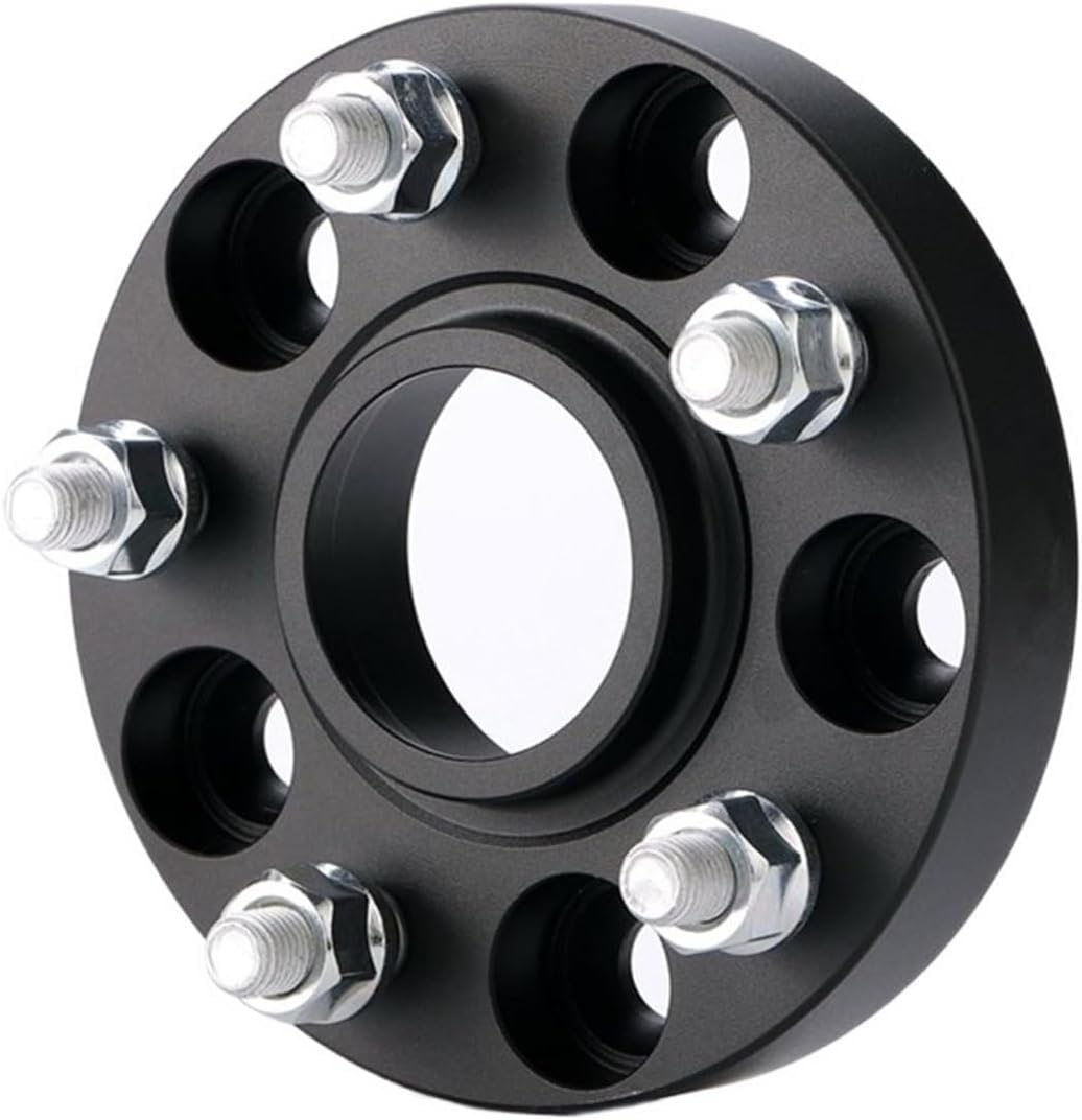 Leichtmetallfelgen-Unterlegscheiben 2 stück Spurverbreiterungen Adapter PCD 5x115 CB 71,6mm Für Chrysler 300 300C 300C SRT8 Spurverbreiterungen(2pc Black Spacers 30mm) von Generisch