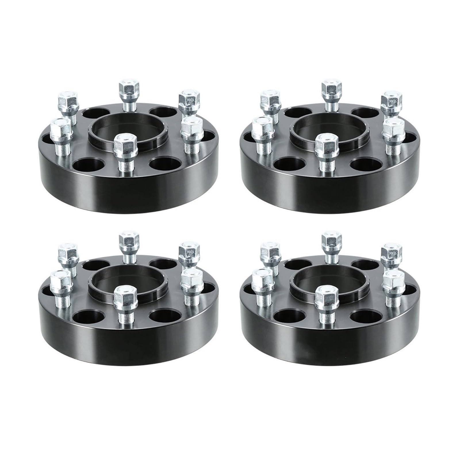 Leichtmetallfelgen-Unterlegscheiben 4 stücke 6x5,5 "38mm Spurverbreiterung Adapter Spurverbreiterungen Adapter für GMC für Sierra 1500 für Yukon Savana 1500(Schwarz) von Generisch