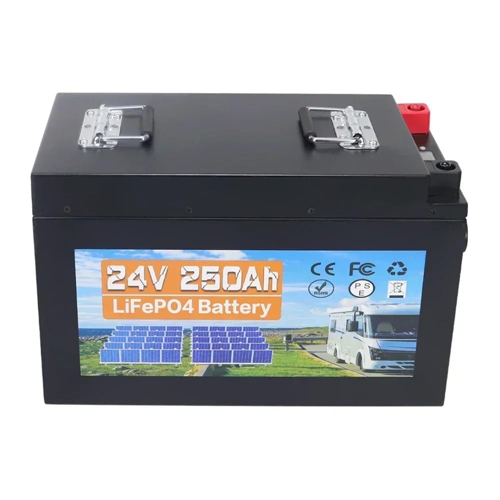 LiFePO4 24V 250Ah Lithium Batterie Max. 6400W Leistung und Max. 15000 Zyklen, 10 Jahre Lebensdauer, Ideal Ersatz AGM-Batterie, Perfekt für Wohnmobil, Marine, Solaranlage, Off-Grid von Generisch