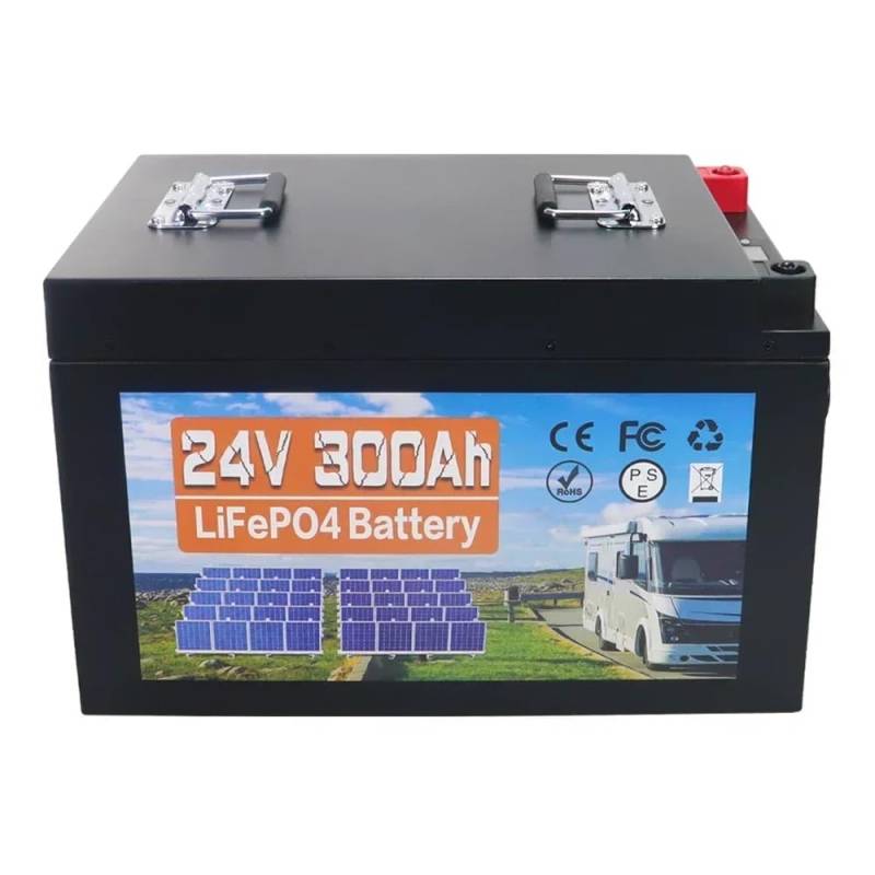 LiFePO4 24V 300Ah Lithium Batterie Max. 7680W Leistung und Max. 15000 Zyklen, 10 Jahre Lebensdauer, Ideal Ersatz AGM-Batterie, Perfekt für Wohnmobil, Marine, Solaranlage, Off-Grid von Generisch