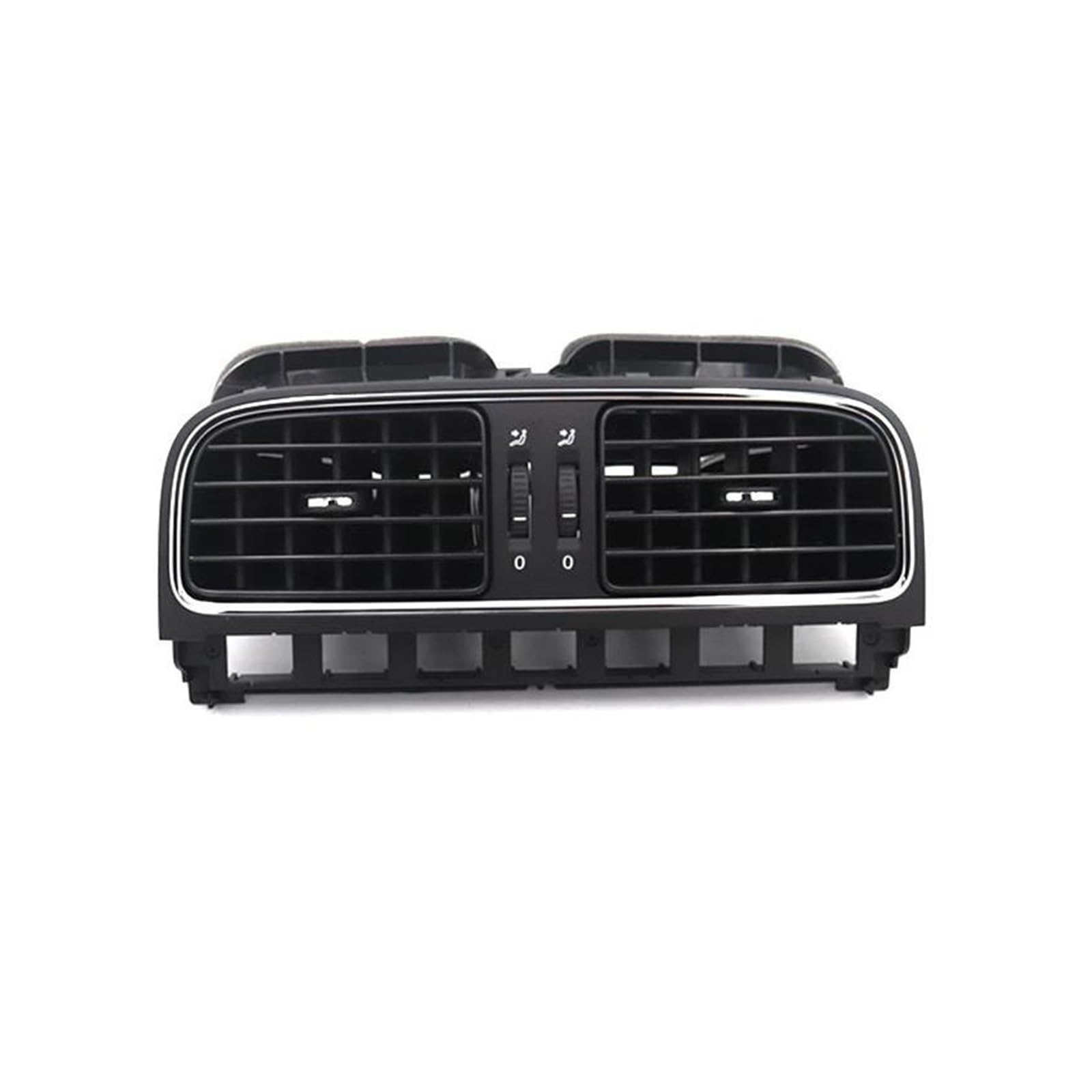 Lüftungsgitter Für VW Cross Für Polo 5 6R Für GTS Für Vento 2011-2013 6R0819703/704/728 Front Dashboard Klimaanlage Outlet Vent Klimaanlage Outlet(Matte Black MChrome) von Generisch