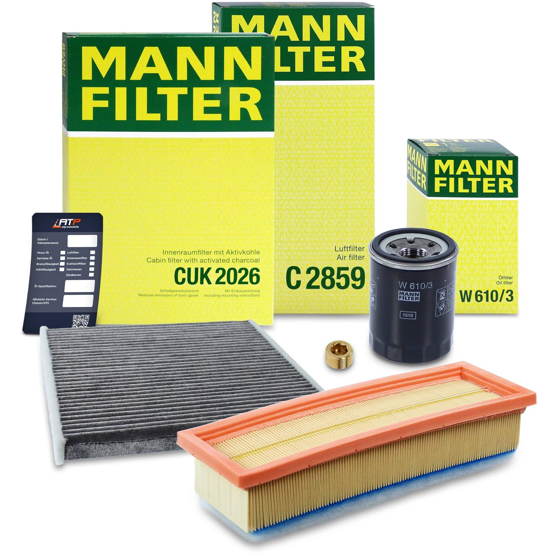 MANN-FILTER Inspektionspaket Filterset 1x Ölfilter, 1x Luftfilter, 1x Innenraumfilter (Aktivkohlefilter) Kompatibel mit FIAT 500 (312_), PANDA (169_), FORD KA (RU8), LANCIA YPSILON (312_) (843_) von Generisch