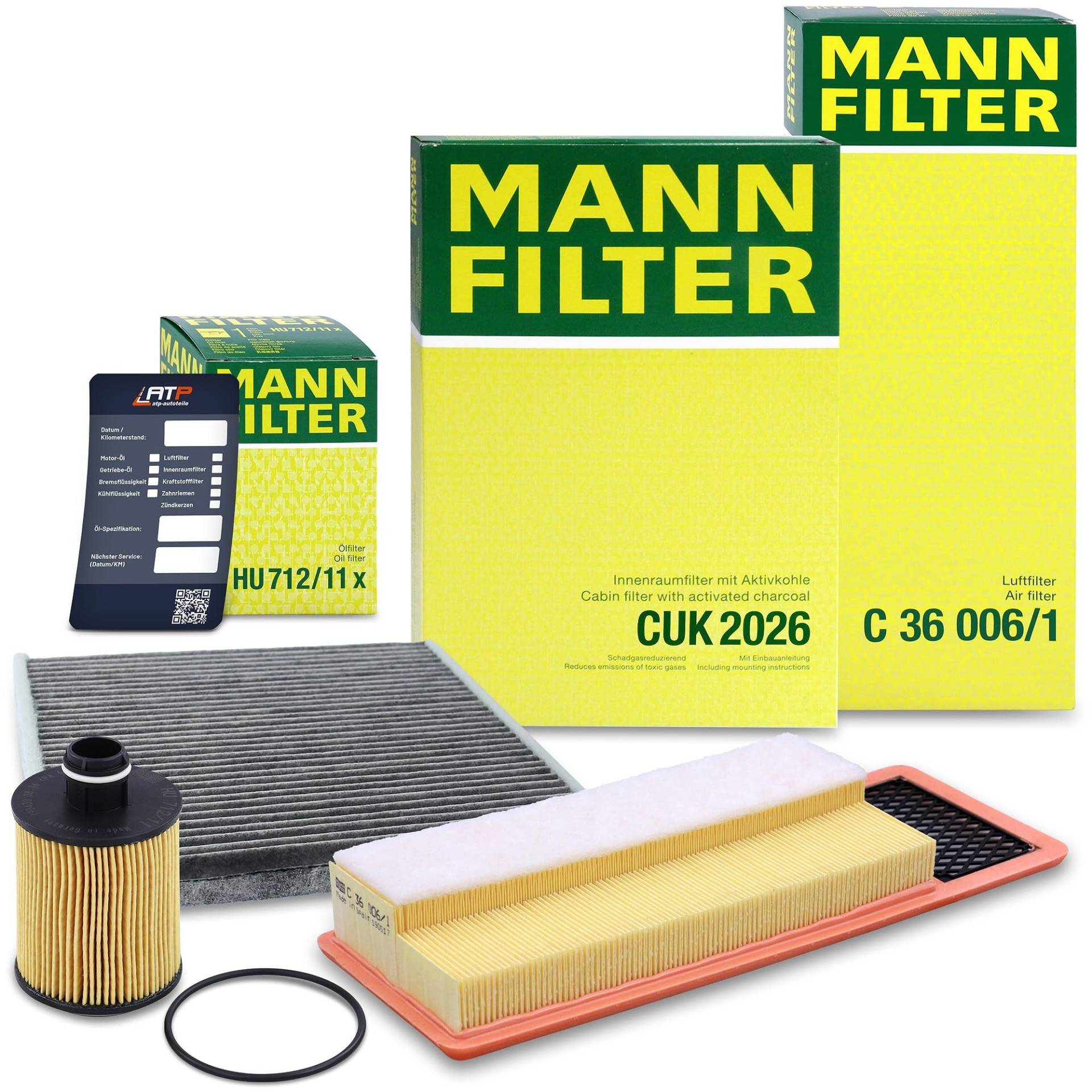 MANN-FILTER Inspektionspaket Filterset 1x Ölfilter, 1x Luftfilter, 1x Innenraumfilter (Aktivkohlefilter) Kompatibel mit FIAT 500 (312_), PANDA (169_), FORD KA (RU8), LANCIA YPSILON (312_) von Generisch