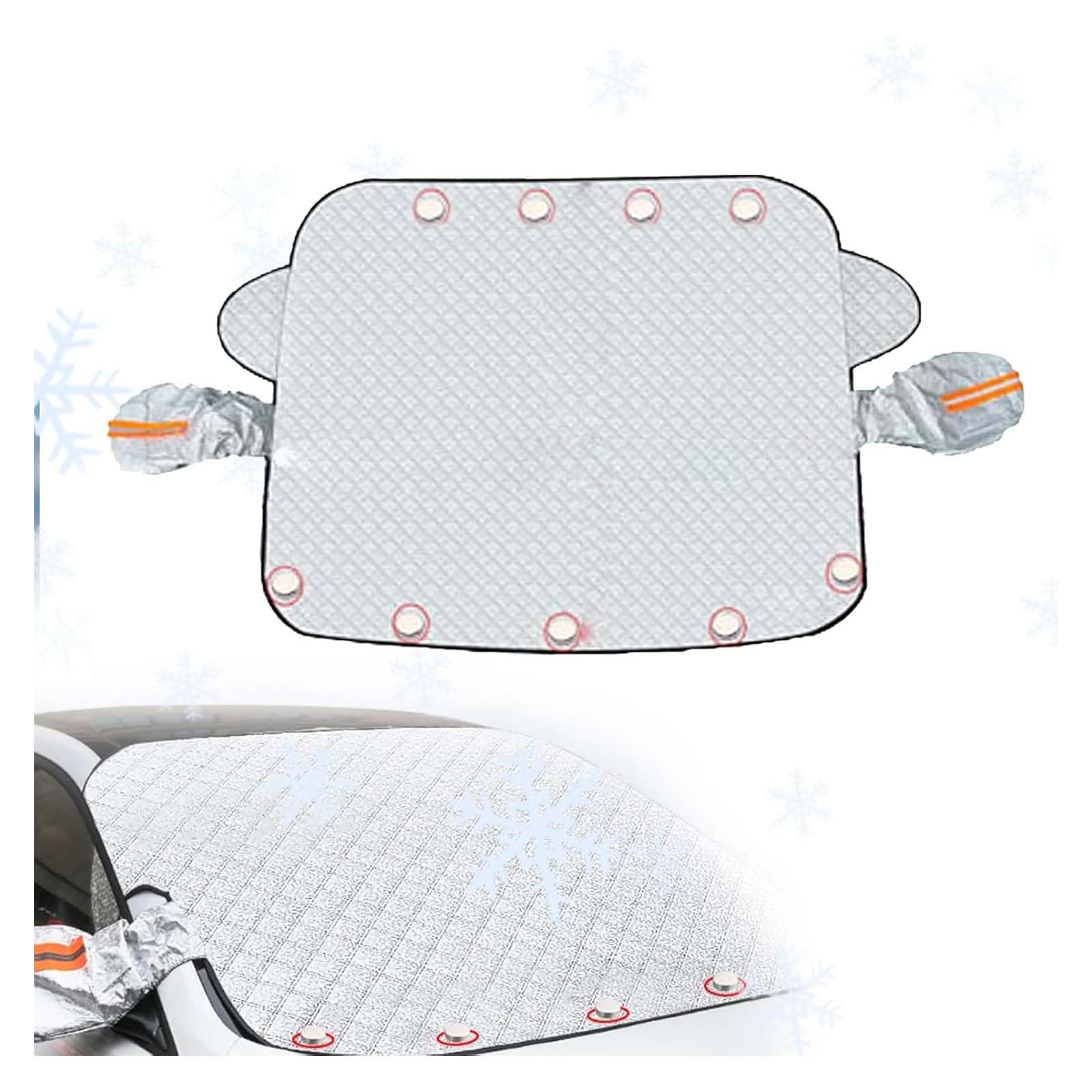 Magnetische Auto-Anti-Schnee-Abdeckung, magnetische Auto-Anti-Snow-Abdeckung für SUV, magnetische Anti-Schnee-Autoabdeckung, magnetische Windschutzscheibenabdeckung mit Seitenspiegel-Abdeckung (B, 1 von Generisch