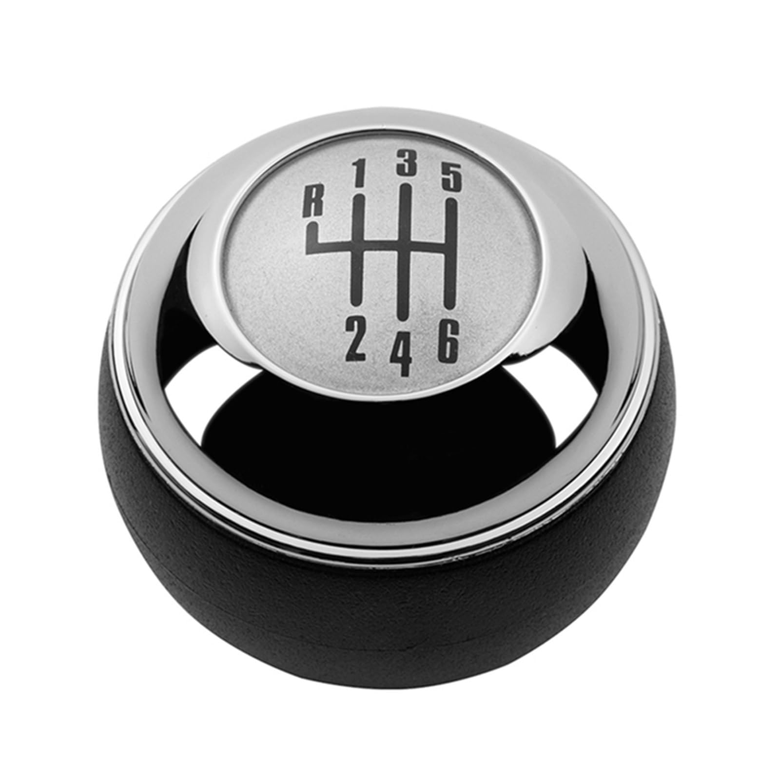 Manueller Schaltknauf für Autos 5/6 für Speed ​​Gear Shift Knob PU Leder Hebel Griff Für R50 20002006 Cabrio R52 R53 Für Cooper 20022008(Silber,6 speed) von Generisch