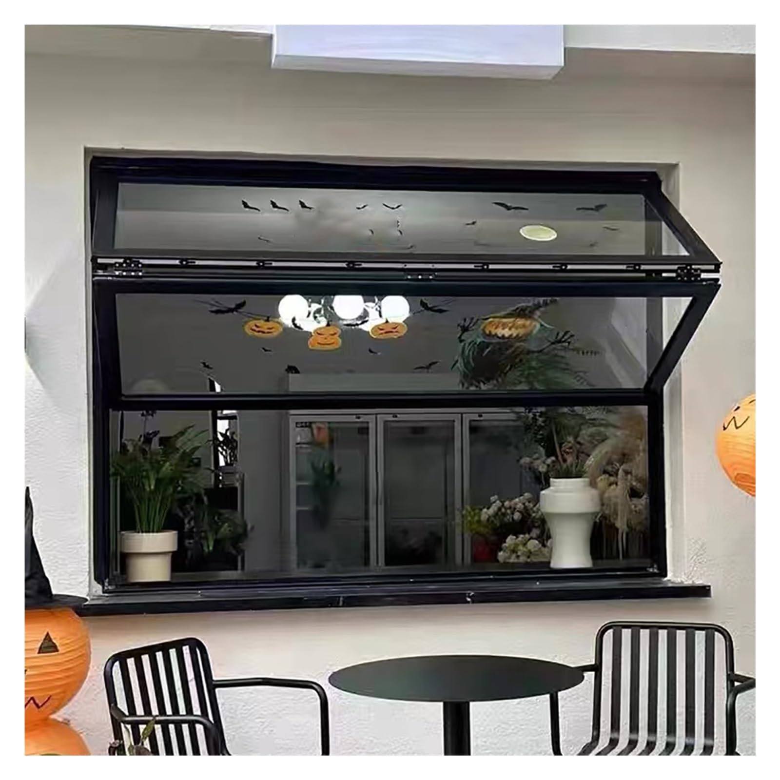 Manuelles Schiebefenster aus Aluminiumlegierung für Lebensmittelwagen mit wasserabweisenden Streifen, 66 x 91,4 cm, bündige Belüftung und isoliert, ideal für Konzessionsständer von Generisch