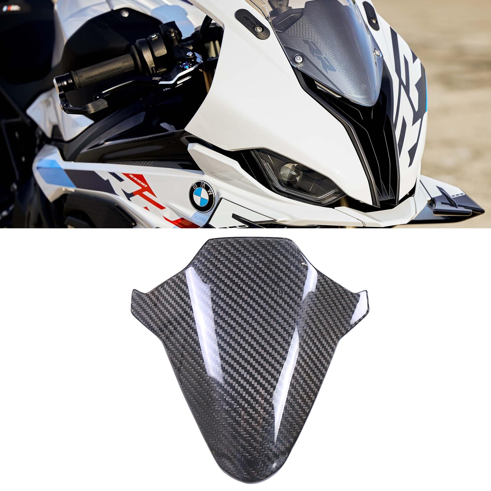 Motorrad-Armaturenbrett-Abdeckung, 100 % Kohlefaser, Motorrad-Windabweiser-Innenverkleidungen, kompatibel mit BMW S1000RR 2019 2020 2021 2022 M1000RR 2020 2021 2022 von Generisch