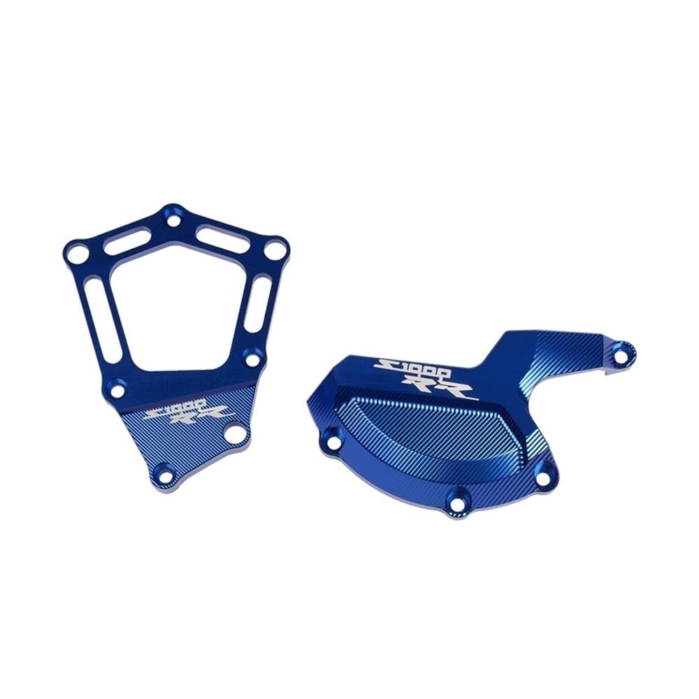 Motorrad-Motorabdeckung Motorrad für Motor Schutz Abdeckung für Slider Seite Stator Fall Rahmen Für S1000RR S1000R S1000XR S 1000 RR S1000 R XR Zubehör(Blau) von Generisch