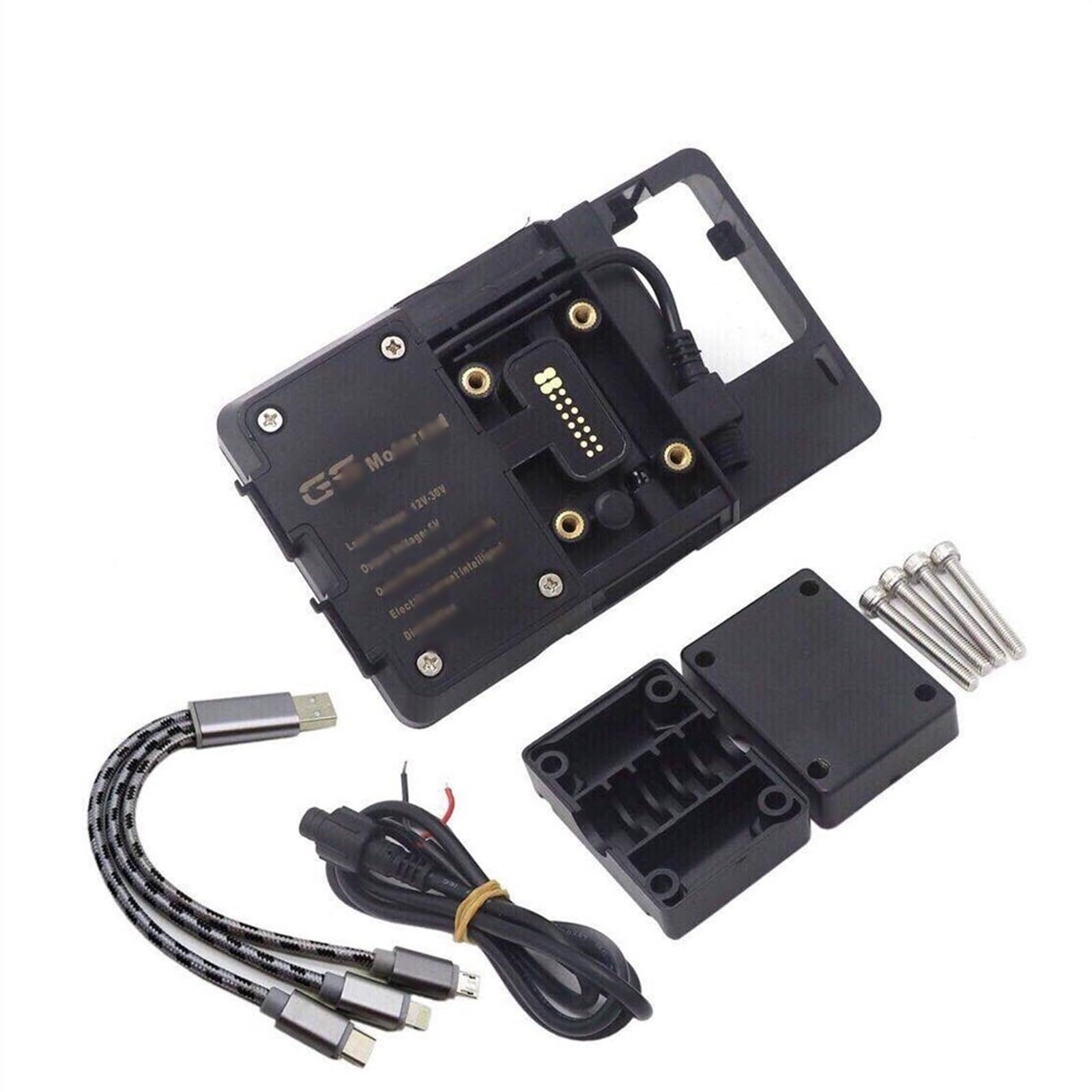 Motorrad-Navigationshalterung Motorrad Telefon Navigation Halterung Wireless Für USB Lade Port Konverter Halter Für Yamaha 560 530 DX SX 2017-2021(22mm Wireless Charge) von Generisch