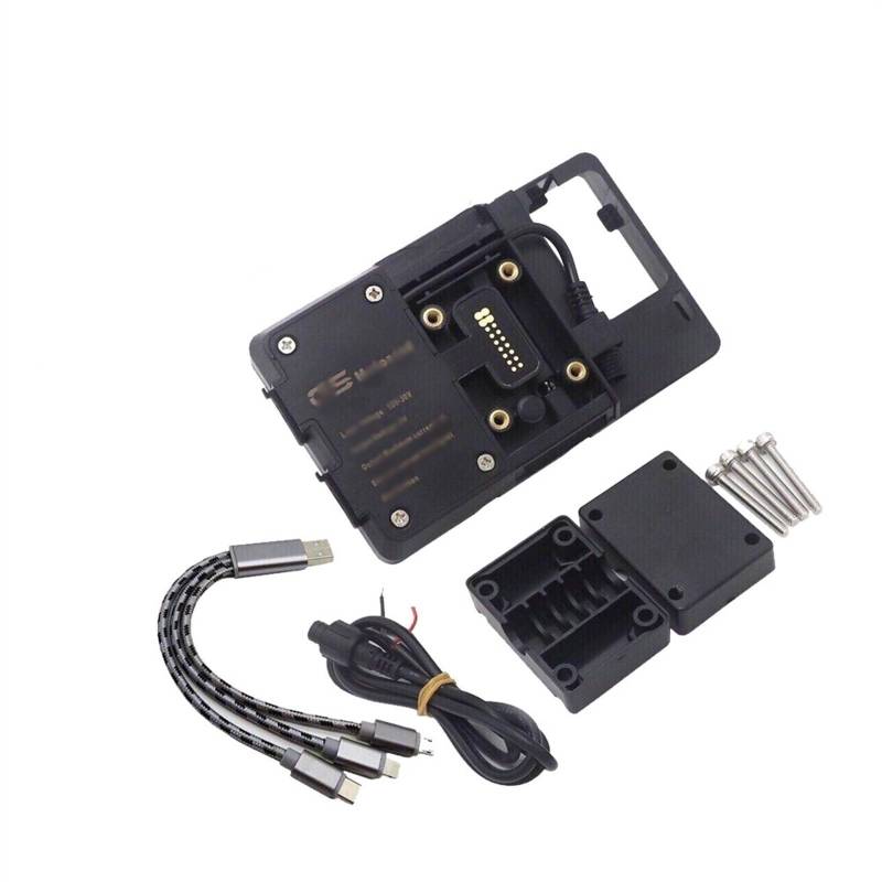 Motorrad-Navigationshalterung Telefonhalter für USB-Lade-Motorrad-Navigationshalterung für BMW R 1200 RT 2006 2007 2008 2009(Wireless and USB 1) von Generisch