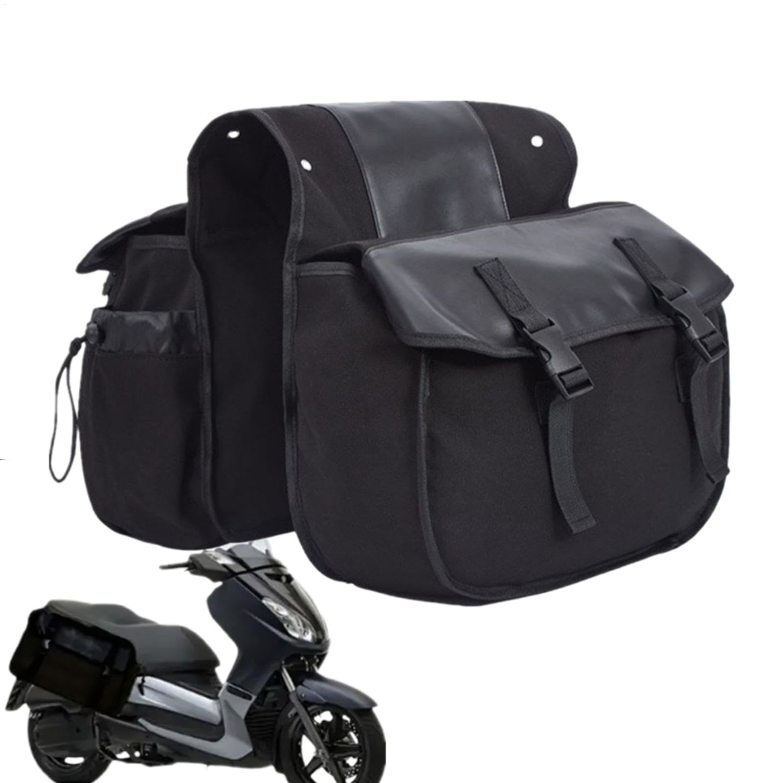 Motorrad-Satteltaschen, Motorrad-Werkzeugtasche, Motorrad-Zubehörtaschen, Wasserdichte Hartsatteltaschen für Fahrrad-Heckträger, wasserabweisende Motorrad-Hecktasche, multifunktional für Sportmotorräd von Generisch