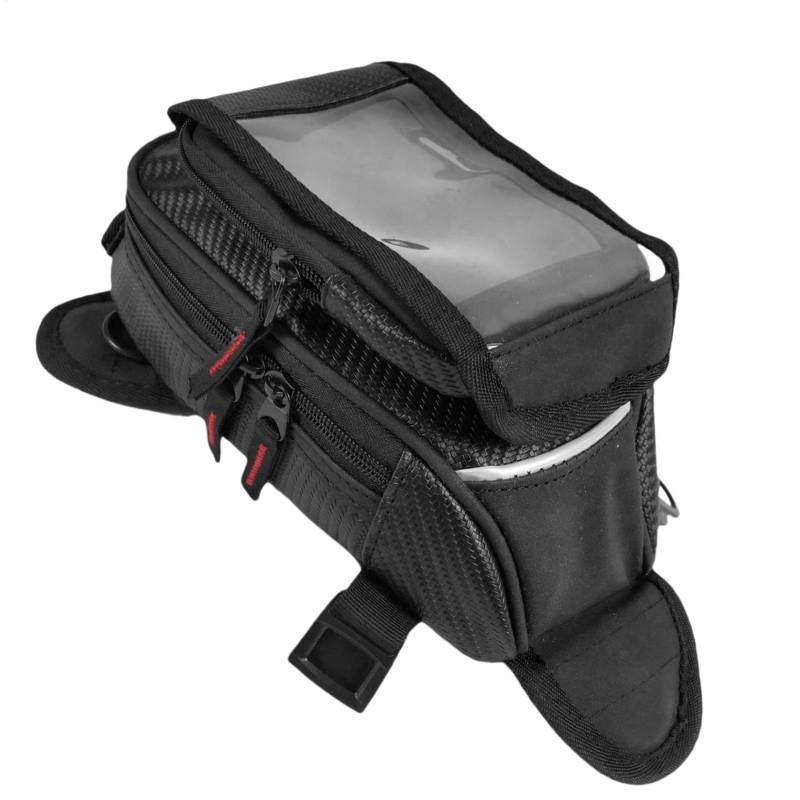 Motorrad-Tankrucksack – Wasserdichter Tankrucksack Mit Magnet-Navigation, Satteltasche | Magnetischer Tankrucksack, Transparente Tasche, Wasserdichte Touchscreen-Fronttasche, Magnetmontierter Tankruck von Generisch