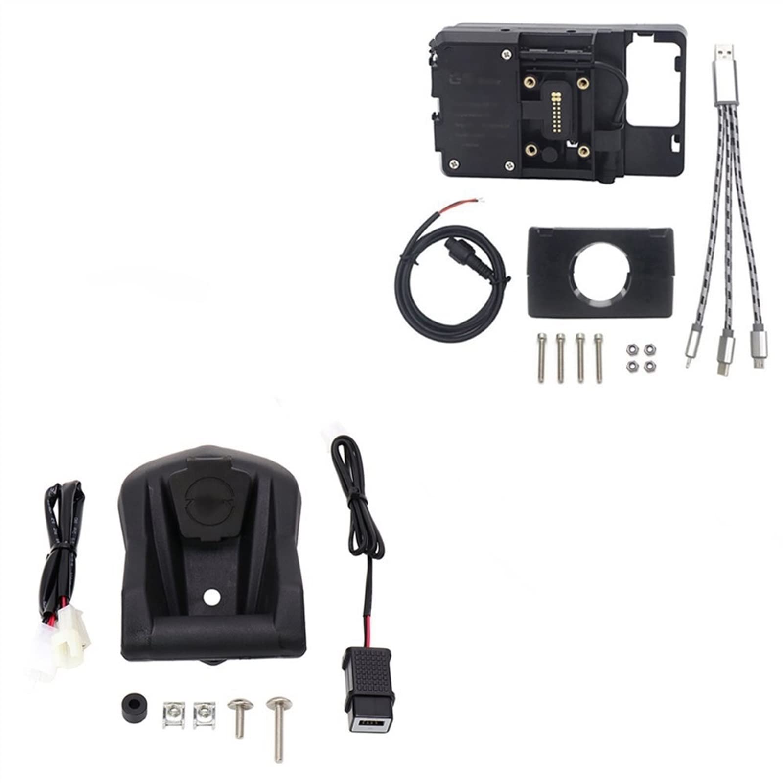 Motorrad-Telefon-Navigationshalterung Für Yamaha Für T-MAX 530 DX SX 560 2017-2021 Motorrad Telefon Navigation Halterung Wireless Für USB Lade Port Halter(22mm USB Holder) von Generisch