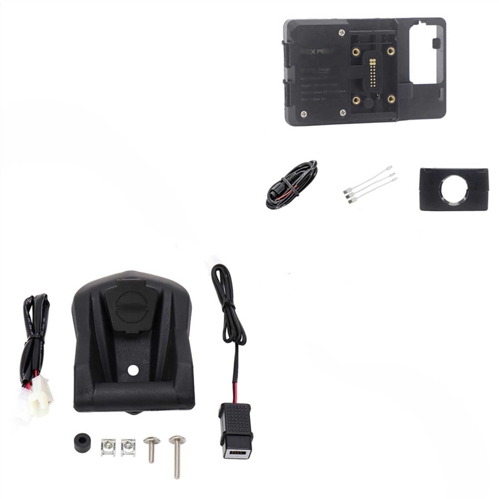 Motorrad-Telefon-Navigationshalterung Für Yamaha Für T-MAX 530 DX SX 560 2017-2021 Motorrad Telefon Navigation Halterung Wireless Für USB Lade Port Halter(22mm Wireless Holder) von Generisch