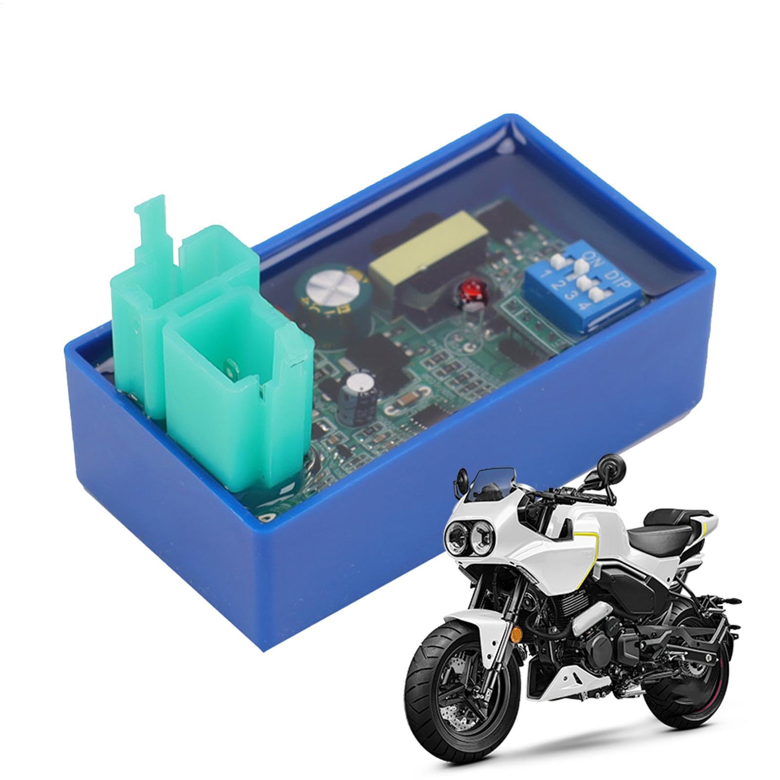 Motorrad -Zündbox, Racing CDI Box 6 Pin,Einstellbare Hochleistung 6 Pin Powersports Zündspulen - Zündcomputer, Zündteile, Verbesserung der Motorarbeit, passt zu dem ursprünglichen elektrischen System von Generisch