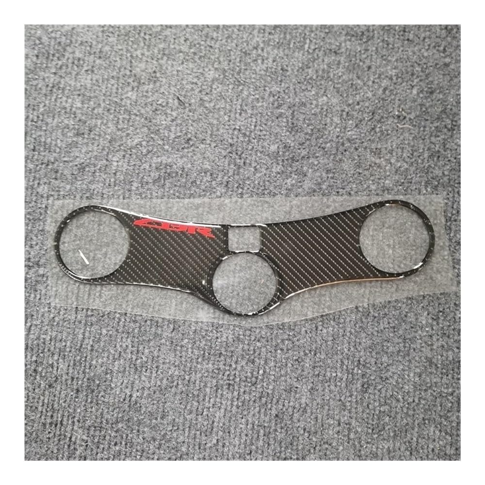 Motorrad für Tankpadschutz Für CBR600RR CBR 600RR F5 2005 2006 Motorrad Carbon Faser für Tank Pad Aufkleber Aufkleber Triple Tree Oberen Front Protector(Top Clamp Sticker) von Generisch