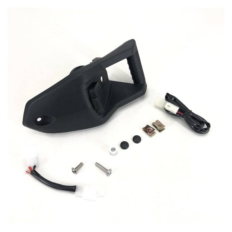 Motorradnavigationshalterung Für Yamaha Für T-MAX 560 530 DX SX 2017-2021 Motorrad Handy Halter Navigation Halterung Für USB Lade Port Halter(Schwarz) von Generisch