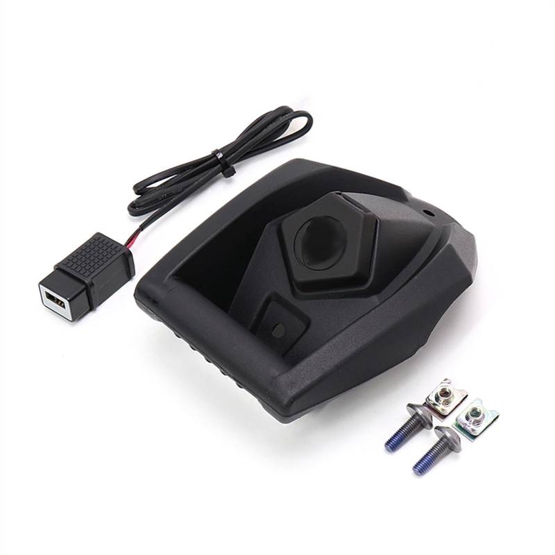 Motorradnavigationshalterung Motorrad Telefon Navigation Halterung Wireless Für USB Lade Port Halter Für Yamaha Für NMAX 125 155 2018-2021(Holder) von Generisch