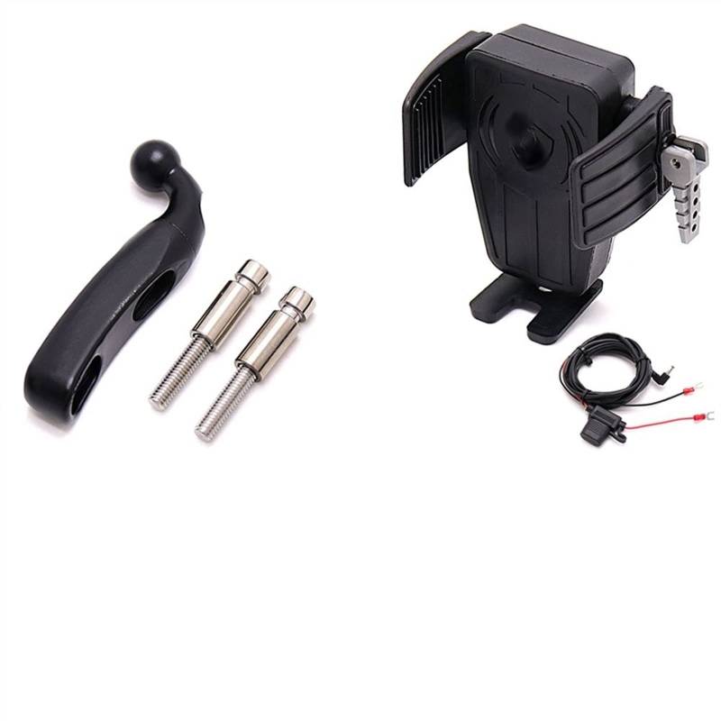 Motorradnavigationshalterung Motorrad-Telefonhalter, kabellose Lade-Navigationshalterung für Goldwing GL 1800 GL1800 F6B DCT 2018 2019 2020 2021(9) von Generisch