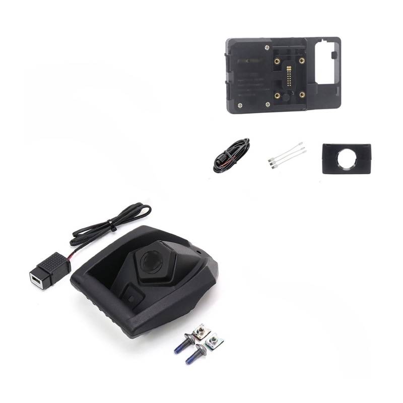 Motorradnavigationshalterung Navigationshalterung kabellos für USB-Ladeanschluss, Telefonhalter für Yamaha für N-MAX 125 155 für X-MAX 125 300 2018-2021(22mm Wireless Holder) von Generisch