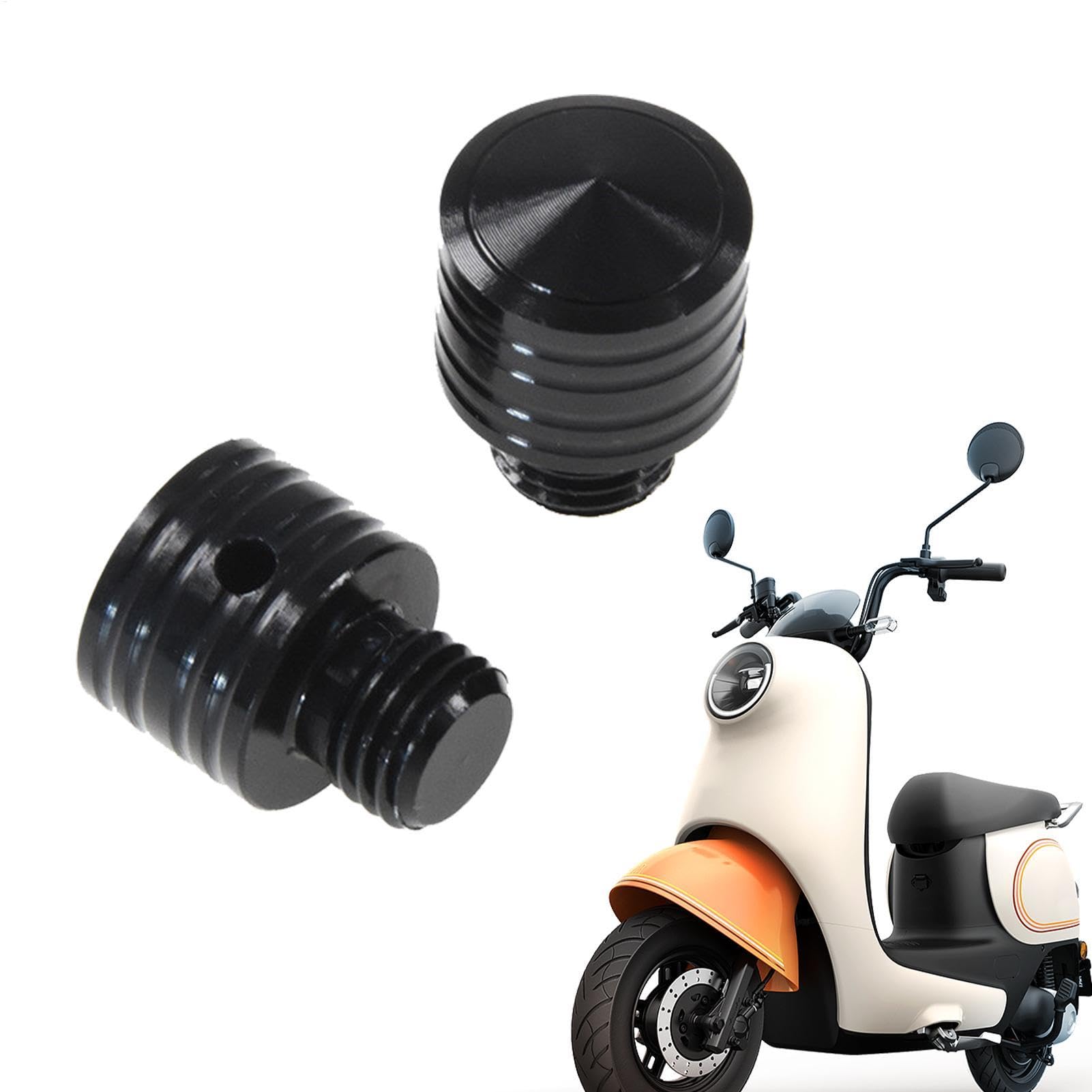 Motorradspiegel -Stecker, Spiegel -Loch -Stecker - 2x Motor Rückspiegel Schraube,Wasserdichtes Hochleistungs -Aluminium -Powersport -Zubehör für Elektrofahrzeuge von Generisch