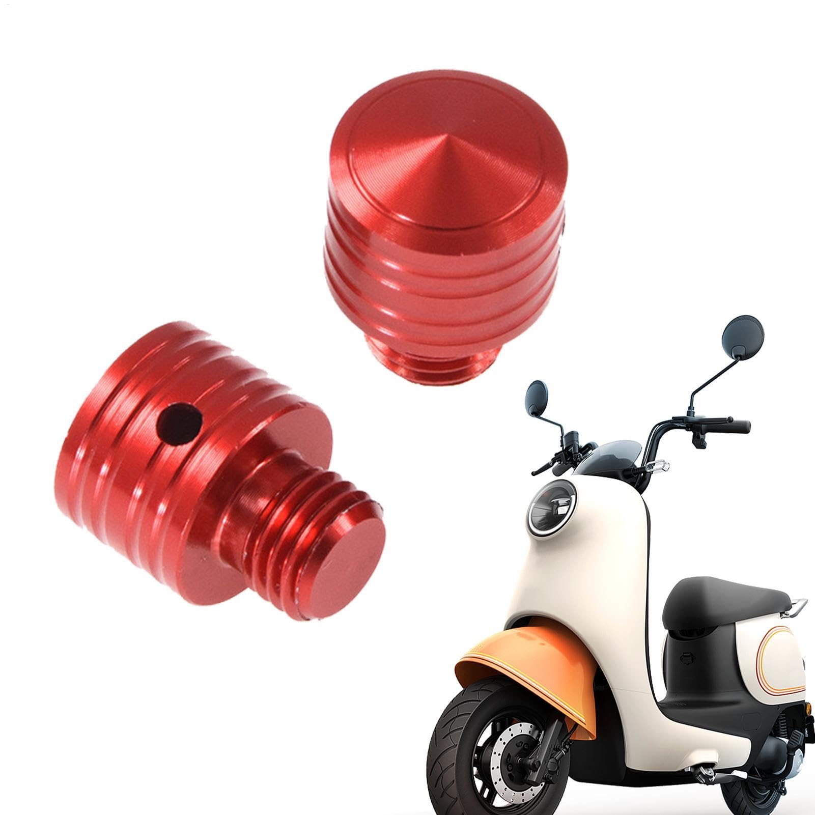 Motorradspiegel -Stecker, Spiegel -Loch -Stecker - 2x Motorspiegel Deckschraubenstopfen,Rostfleisches wasserfestes Aluminium -Powersport -Werkzeug für ATV und Fahrräder von Generisch