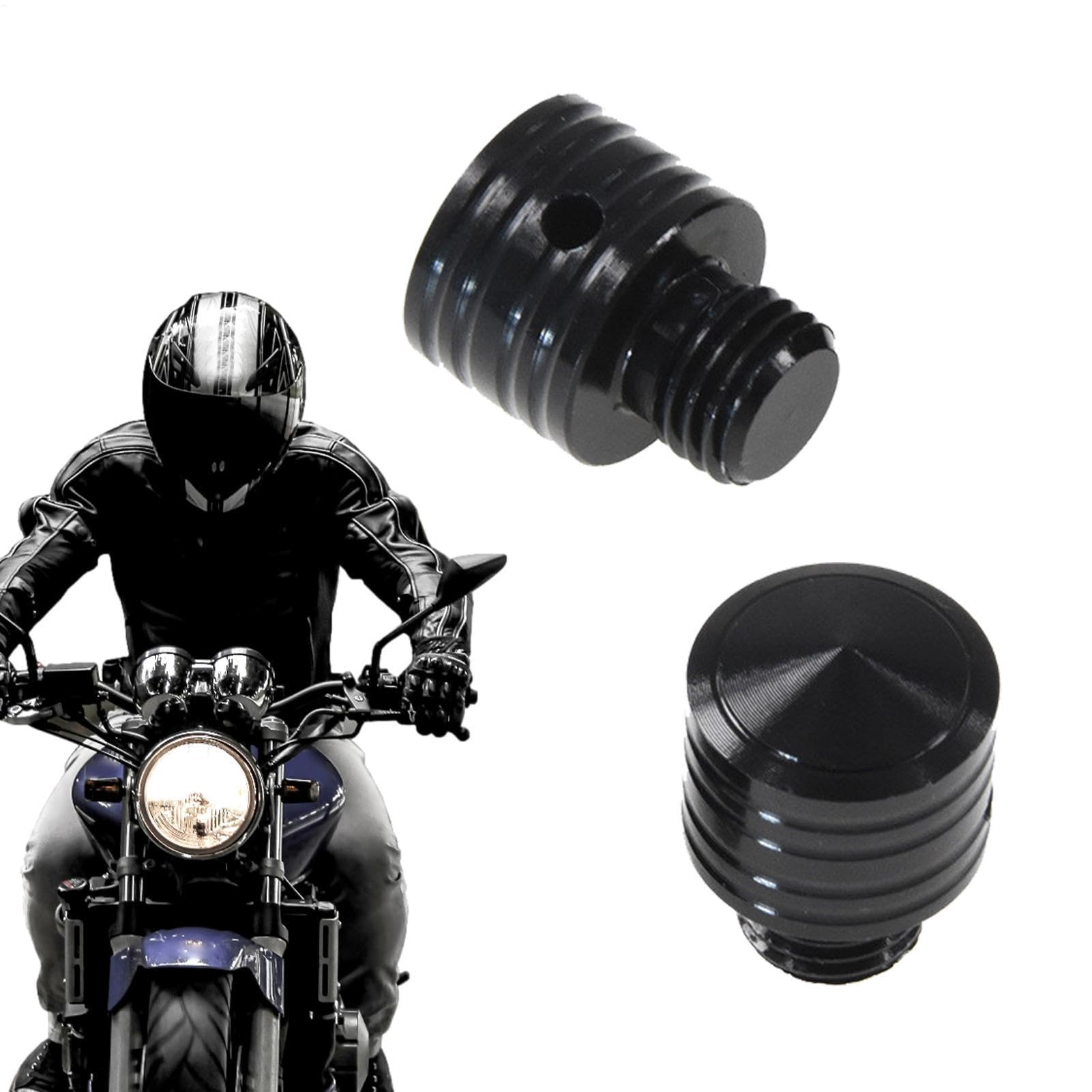 Motorradspiegelschraube, Rückspiegel -Steckerschrauben | 2x Mirror Hole Plugs Stock,Wasserdichtes Hochleistungs -Aluminium -Powersport -Zubehör für Elektrofahrzeuge von Generisch