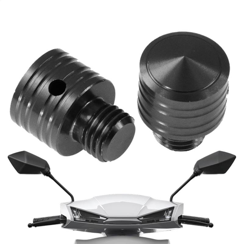 Motorradspiegelschraube, Rückspiegel -Steckerschrauben | 2x Mirror Hole Plugs Stock | Wasserdichtes Hochleistungs -Aluminium -Powersport -Zubehör für Elektrofahrzeuge von Generisch