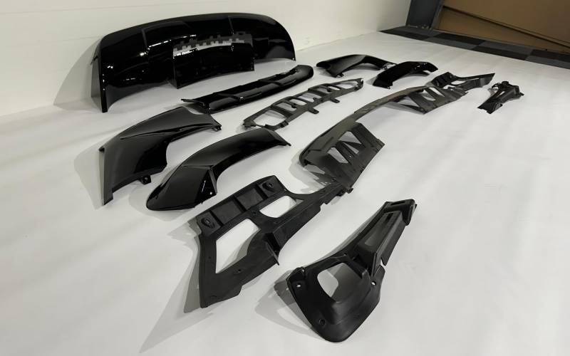 MpTuned Zierleisten-Ersatz für BMW X5 E70, glänzendes schwarzes Aero-Kit, Set aus Frontstoßstangen-Spoiler und Heckstoßstangen-Spoiler, passend für 2006–2013 Performance Tuning von Generisch