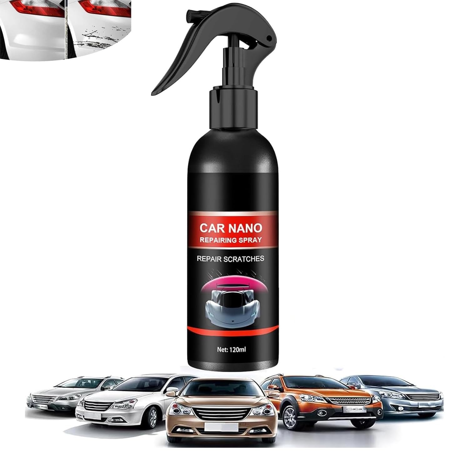 Nurafix Nano Auto Spray, Nurafix Scratch Fix Polish Spray für Autodetailing Glaslack Autopolitur, Nano Auto Kratzer Reparatur Spray, Auto Nano Kratzer Reparatur Spray für alle Autos (1pcs) von Generisch